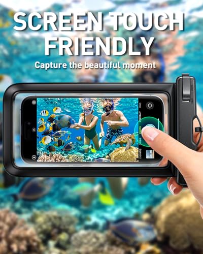 Universal Waterproof Phone Pouch, Cell Phone Dry Bag Case Compatible for iPhone 17 16 15 14 Pro Max Plus, Cruise Beach Vacation Essentials 2 Pack