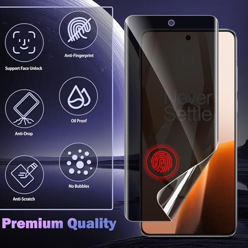 For OnePlus 13R 5G Privacy Screen Protector, [2 Pack] Anti-Spy Soft TPU Film (Not 9H Hardness Tempered Glass Film), Bubble Free, Anti-Scratch Peeping Screen Protector for OnePlus 13R 5G