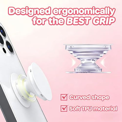 3D Gummy Bear Phone Grip Stand Cute Gummy Bear Style Expandable Collapsible Mobile Phone Grip Stand Holder Comfortable to Hold Phone Grips for Smartphone & Tablet Cell Phone (Pink) - color: Pink