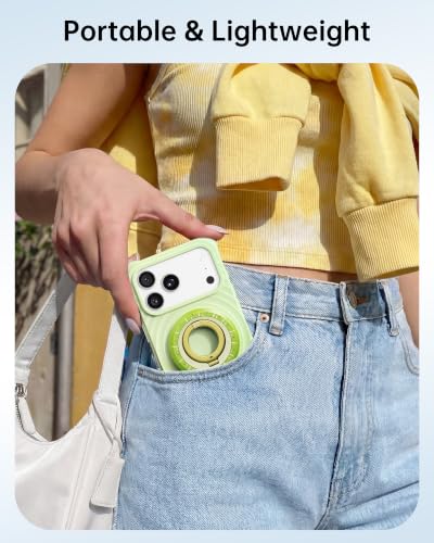 SYNCWIRE Magnetic Phone Ring Holder, for MagSafe Phone Grip Stand Kickstand - color: Kiwi Spark