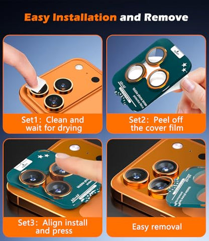 imluckies Camera Lens Protector for iPhone 17 Pro/iPhone 17 Pro Max - color: Orange