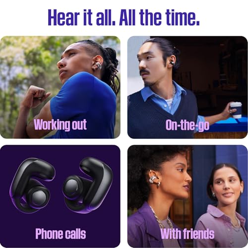 Bose Ultra Open Bluetooth Earbuds, True Wireless Earbuds with OpenAudio for Awareness, Clip On Design for Comfort, Immersive Audio, Up to 48 Hrs of Playtime, Diamond - 60th Anniversary Edition - color: Diamond 60th Anniversary Edition