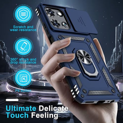 for Moto G Power 5G 2026/2025 Case Built in Slide Camera Cover Blue - color: Blue, size: Moto G Power 5G(2025)