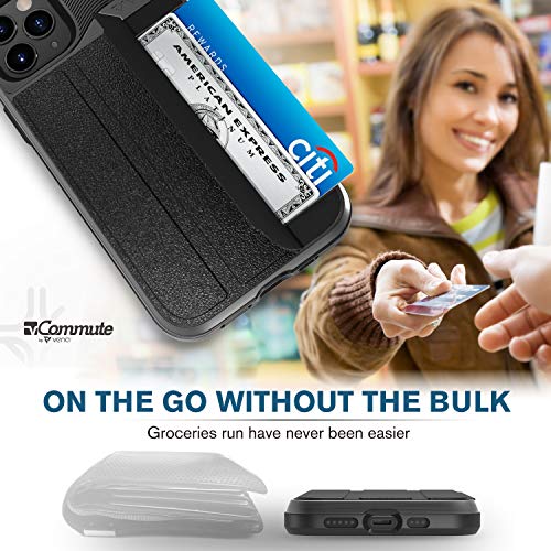 VENA vCommute for iPhone 12 / iPhone 12 Pro Wallet Case, Black - color: Black, size: iPhone 12/ 12 Pro