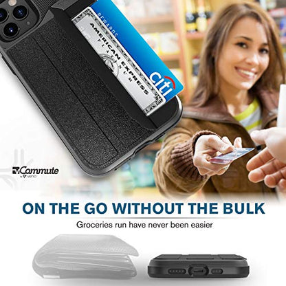 VENA vCommute for iPhone 12 / iPhone 12 Pro Wallet Case, Black - color: Black, size: iPhone 12/ 12 Pro