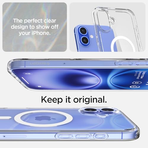 Spigen for iPhone 16 Plus Case, Ultra Hybrid MagFit [Anti-Yellowing] [Compatible with Magsafe] - Clear - color: Clear, size: iPhone 16 Plus