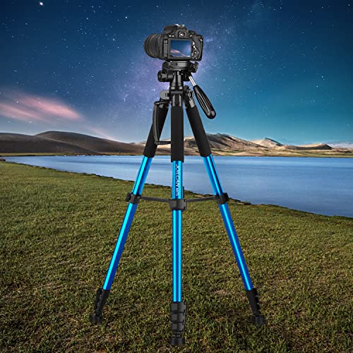JOILCAN Tripod Camera Tripod, 74" Tripod for Camera Cell Phone - color: Blue, size: 74"