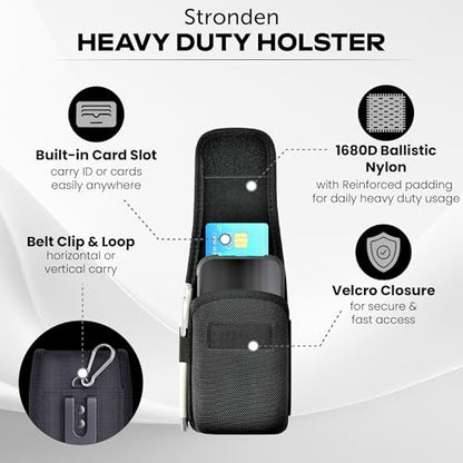 Heavy Duty Holster for Samsung Galaxy A17, A16, A15, A14, A13, A37, A36, A35, A32, A73 5G, A72, A71, A57, A56, A55, A54, A53, A42, A23, A03s XCover6 Pro, Moto G, G22, G84 (Fits Armor Case)