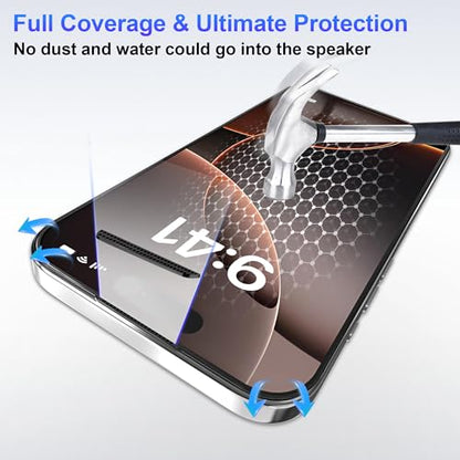 2-Pack Privacy Screen Protector for iPhone 15 Plus, Anti-Spy Tempered Glass, 3D Curved Edges, 3X Shatterproof, Easy Installation Tool, Full Coverage Case Friendly