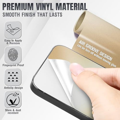 2Pcs Skin Wrap Compatible for iPhone 15 Pro – Slim Decal Vinyl Protective Film for Sides & Back – Sleek Fit, Premium Look – Compatible with All iPhone 15 Pro Cases - Desert Gold - color: Desert Gold