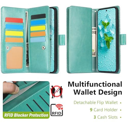 Varikke for Samsung Galaxy S26 Wallet Case Magnetic Detachable, Mint Green - color: Mint, size: Galaxy S26 6.3"