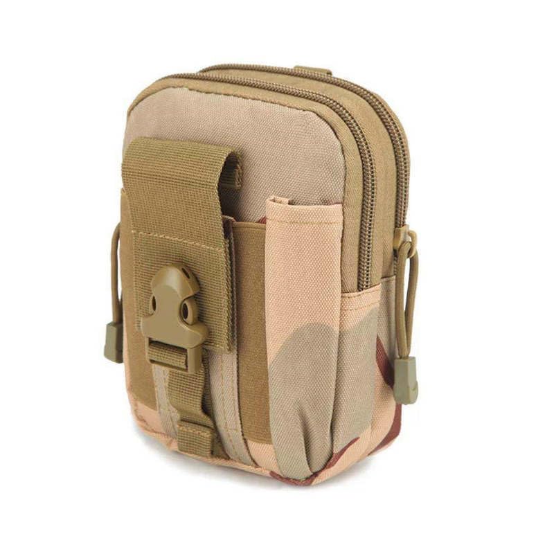 Belt Pouch, Tactical Molle Phone Pouch EDC Utility Pouches Waist Bag Packs, Small Cell Phone Holster Gear Tool Gadget Pocket for Men Running - color: Sansha Camo