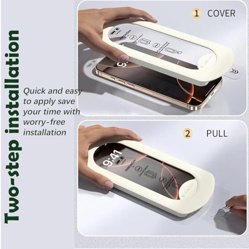 2 Pcs for iPhone 16 Promax Privacy Screen Protector,Automatic Alignment - color: [Privacy]-iPhone 16 Pro Max