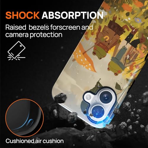 Magnetic for iPhone 17 Case,[Compatible with Magsafe] Dual Layer Protective Heavy Duty Shockproof Rugged Drop Protection Bumper Hybrid Case - Rain Frog and Toad - color: Rain Frog and Toad, size: iPhone 17