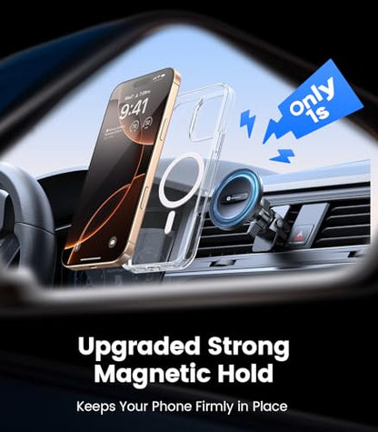 VICSEED for MagSafe Car Mount [Upgraded Strong Magnetic & Won't Break Vent] - color: Jet Black