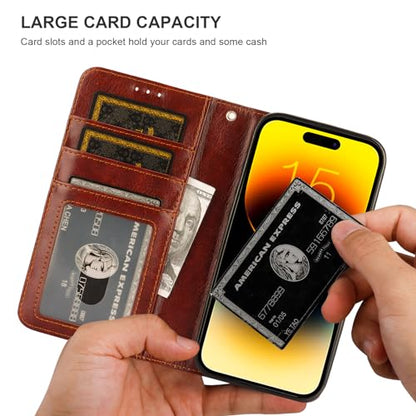 Bocasal for MagSafe Wallet Case Card Holder for iPhone 15 Pro, Brown - color: Brown for MagSafe