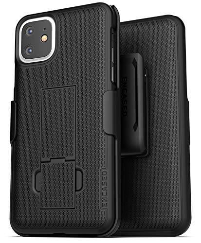 Encased iPhone 11 Belt Clip Case (DuraClip Series) Ultra Slim Cover with Holster (Black) - size: iPhone 11