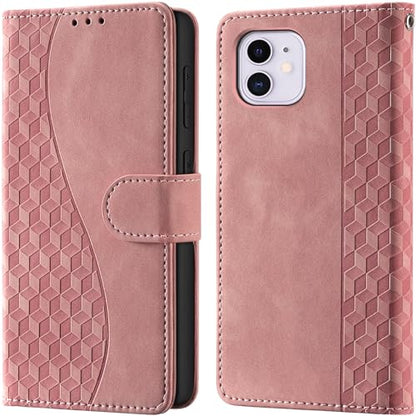 Flip Wallet Case for iPhone 11 PU Leather Pink | RFID Blocking, 3 Card Slots & 1 Cash Pocket, Magnetic Closure, Kickstand Function, Leather Flip Case for iPhone 11 - color: Pink