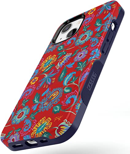 Casely iPhone 15 Plus Case | Painted Flowers | Frida Kahlo Floral | Bold Protective Design | Compatible with MagSafe - color: Frida Kahlo | Painted Flowers | Floral