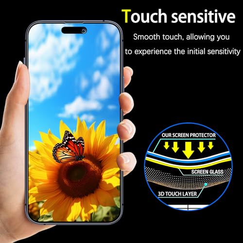 2 Pack Gradient Colorful Privacy Screen Protector for iPhone 15 - color: Blue-iPhone 15