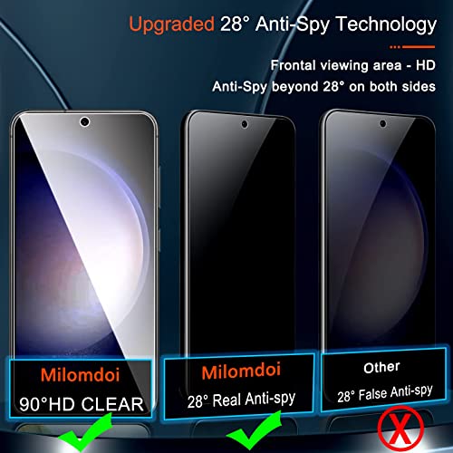 Milomdoi Privacy Screen Protector for Samsung Galaxy S23 - size: 6.1 Inch