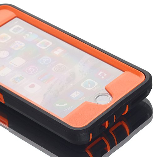 AICase iPhone 6 Case, iPhone 6S Case [Heavy Duty] Built-in Screen Protector Tough 3 in 1 Rugged Shorkproof Cover for Apple iPhone 6/6S (Black/Red with Belt Clip) - color: Black/Red with Belt Clip