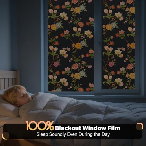 Kromapolis Blackout Window Film, Light Blocking Privacy Tint 17.5″ x 78.7″ - color: Black Matte, size: 17.5In x 78.7In
