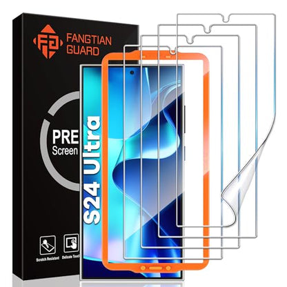 FANGTIAN 4-Pack for Samsung Galaxy S24 Ultra Screen Protector Film [6.8"] - size: S24 Ultra-6.8 Inch
