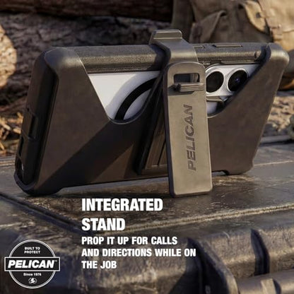 Pelican Voyager Samsung Galaxy S26 Case - Rugged Phone Case - Black/Clear | Magnetic & Wireless Charging Case with 24ft Military-Grade Drop Protection & Belt Clip Holster for Samsung Galaxy S26 - color: Voyager Black/Clear, size: Samsung Galaxy S26