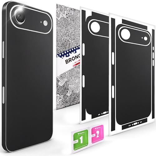 2Pcs Skin Wrap Compatible for iPhone 17 Air – Slim Decal Vinyl Protective Film for Sides & Back – Sleek Fit, Premium Look – Compatible with All iPhone 17 Air Cases - Black - color: Black