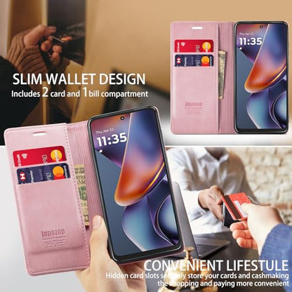 Moto G 5G 2025/5G 2026/Play 2026 Wallet Case with [RFID Blocking],Pink | Card Holder, Kickstand, Magnetic, Soft Leather Flip Case Wallet for Moto G 5G 2025/Moto G 5G 2026/Play 2026 - color: Pink, size: Moto G 5G 2025/2026 6.7"