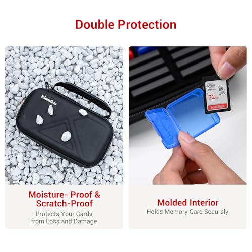EVA PU Memory Card Holder with Individual 20 SD & 12 XQD/CFB Cards Cases - size: for 12 XQD & 20 SD