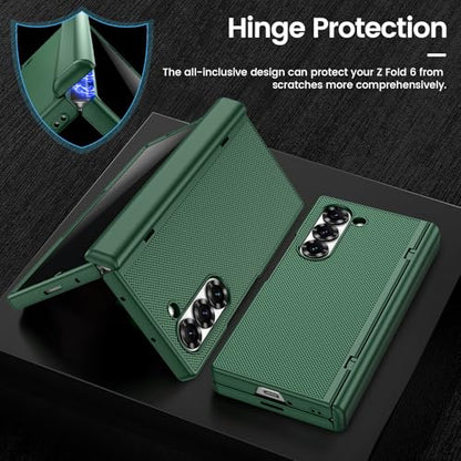 VEGO for Samsung Galaxy Z Fold 6 Case with Privacy Screen Protector Green - color: Green