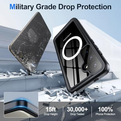 ANTSHARE IP68 Waterproof Case for Samsung Galaxy S24 Plus, Black/Clear - color: Black/Clear, size: S24 Plus