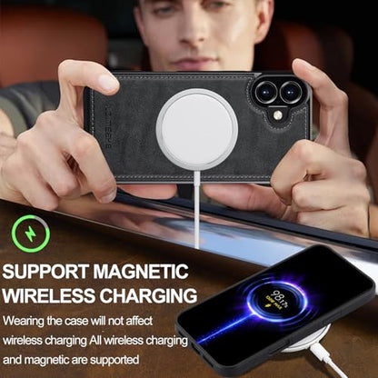 L3 2 in 1 Detachable Leather Wallet and Phone Cases Compatible with iPhone 17 Case with Card Holder RFID Blocking, Compatible with Magsafe Charging 6.3 Kickstand (Black, IP 17) - color: Black, size: 6.3 inches