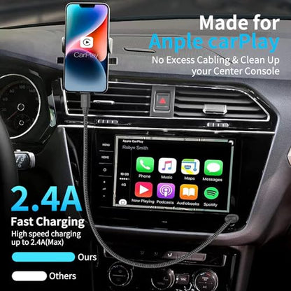 1.5FT USB A to Lightning Cable, 3Pack iPhone Charger Cord for iPhone 14/13 - size: 1.5FT