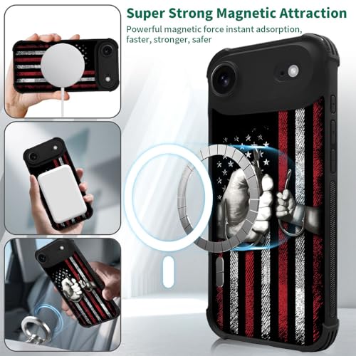 case for iPhone 17 Air,Compatible with Magsafe,All-Round Protection Shockproof Anti-Scratches TPU Case Cover-Fishing American Flag - color: Fishing American flag, size: IPhone 17 Air