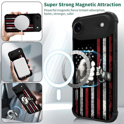 case for iPhone 17 Air,Compatible with Magsafe,All-Round Protection Shockproof Anti-Scratches TPU Case Cover-Fishing American Flag - color: Fishing American flag, size: IPhone 17 Air