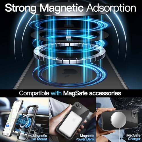 JETech Magnetic Case for iPhone 17e (2026) / iPhone 16e Compatible with MagSafe, Shockproof Phone Bumper Cover, Anti-Scratch Clear Back, 6.1-Inch Display (Black) - color: Black, size: iPhone 17e/16e