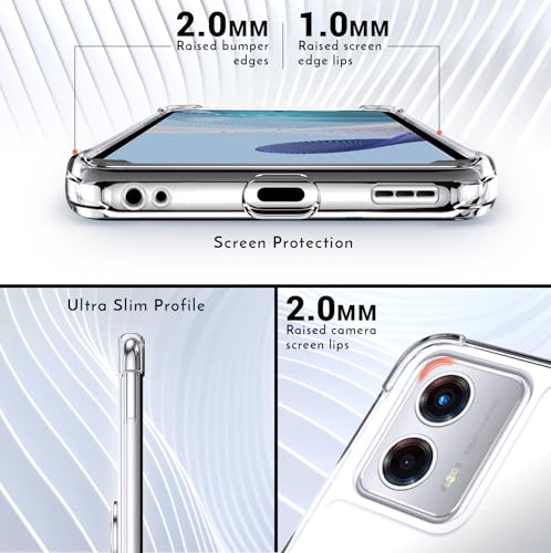 Shields Up for Moto G 5G 2023 Case, Wallet Case with Card Holder, Clear | Minimalist Wallet Case, 3 Card Slots, 360° Rotation Ring Stand/Kickstand, Drop Protection Protective Cover - size: Moto G 5G 2023