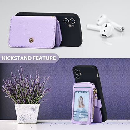 M-Plateau RFID Blocking Phone Wallet Stick On,Credit Card Holder for Women | Card Holder for Phone case Stick on Attachable Credit Card Holder for Phone (Compatible with Most Smartphones) (Purple) - color: Purple