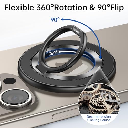SYNCWIRE for MagSafe Phone Grip, Magnetic Phone Ring Holder - color: Titanium Blue