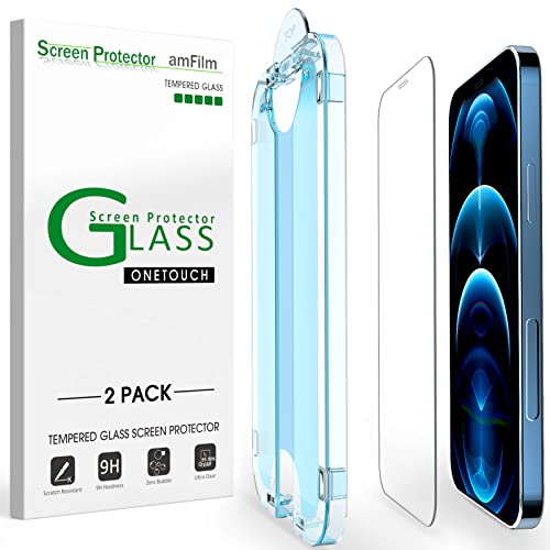 amFiIm OneTouch for iPhone 12 Pro Max Screen Protector 6.7" Tempered Glass - size: 12P-6.7”