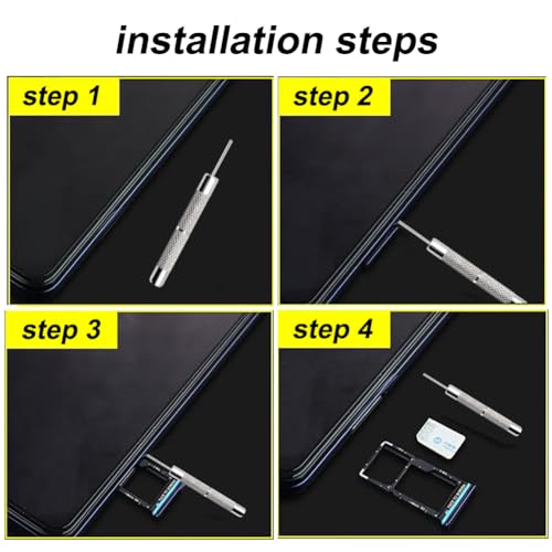 4 Pcs SIM Card Tray Eject Pin Tools Removal Tool Ejector Pin Needle for All Models Compatible with All iPhone, Samsung, HTC, Google, Sony, LG,Huawei Phones