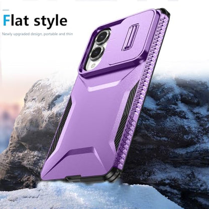 Asuwish Phone Case for Samsung Galaxy S25 Edge 5G with Screen Protector and Slide Camera Cover Rugged Hybrid Shockproof Protective Cell Accessories S25Edge 25S S 25 25Edge 6.66 2025 Women Men Purple - color: Purple