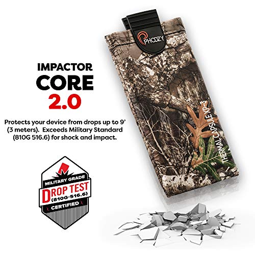 PHOOZY Thermal Phone Case - XP3 Series: Ultra-Rugged Insulated Cell Phone Pouch Prevents Overheating, Extends Battery Life, Provides Drop Protection and Floats in Water (Large - Realtree Edge)