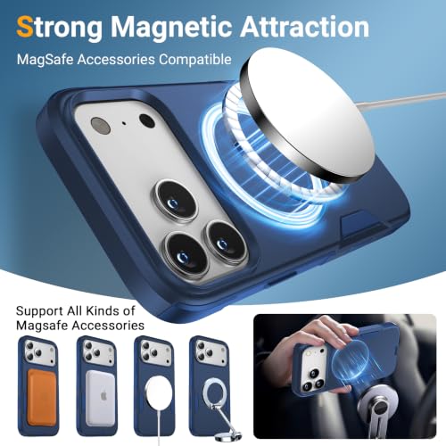 jaroco Magnetic for iPhone 17 Pro Max Case Heavy Duty Rugged Dual-Layer Blue - color: Blue, size: iPhone 17 Pro Max