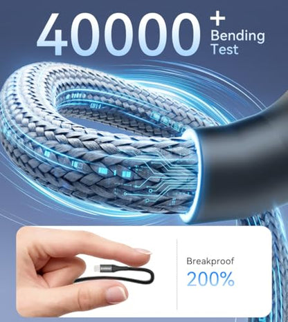 USB to Lightning Cable, 4Ft 2-Pack Woven 3A Fast Charge for iPhone&CarPlay