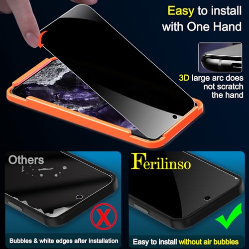 Ferilinso Privacy Screen Protector for Google Pixel 8, Tempered Glass - size: Google Pixel 8-6.2 IN