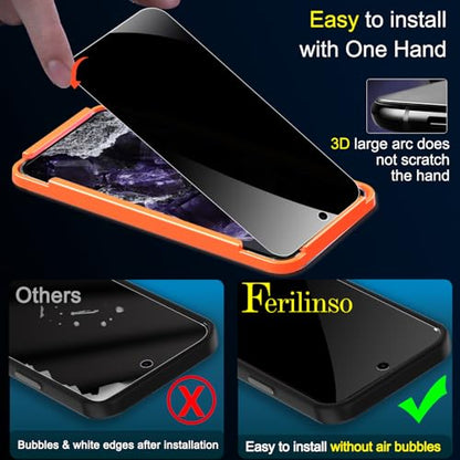 Ferilinso Privacy Screen Protector for Google Pixel 8, Tempered Glass - size: Google Pixel 8-6.2 IN